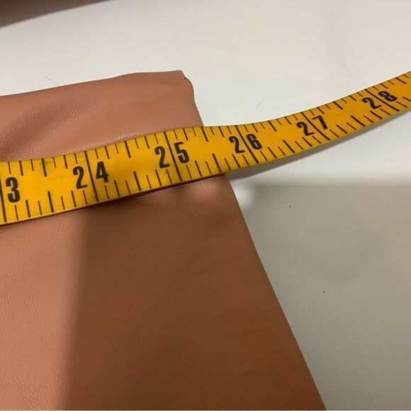 Anthropologie BlankNYC Chelsea Tapered Faux Leather Pleated Adjustable Belt Pant - Picture 9 of 11